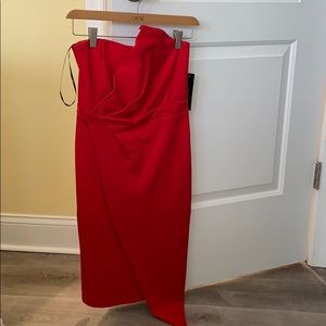 Sexy red strapless dress NEVER WORN tags on